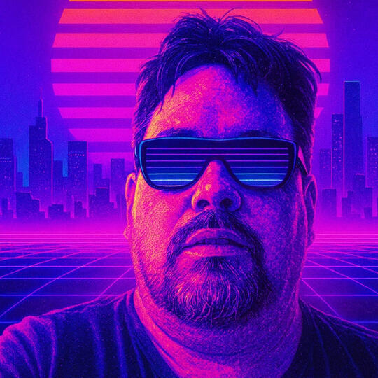 Phantasmology Bearded Man with Dark Hair Holding the world